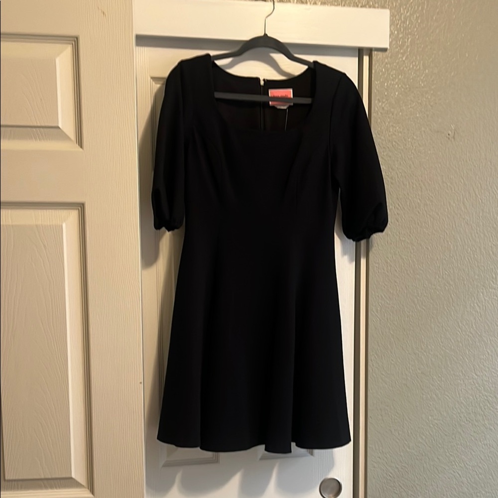 Kate Spade Black Puff Sleeve fit and flare Dress